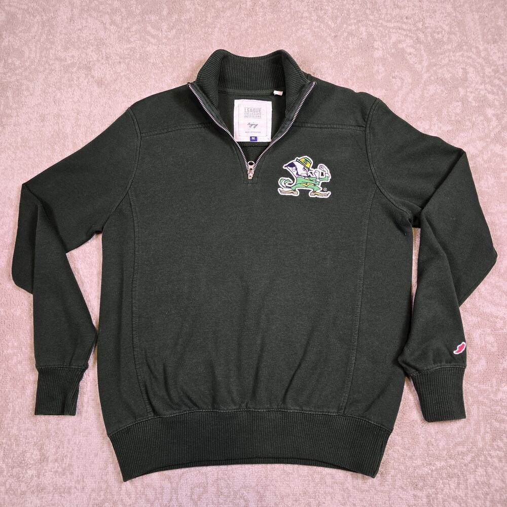 League Collegiate Outfitters 1/4zip pullover Notre Dame Fighting Irish Mens Med